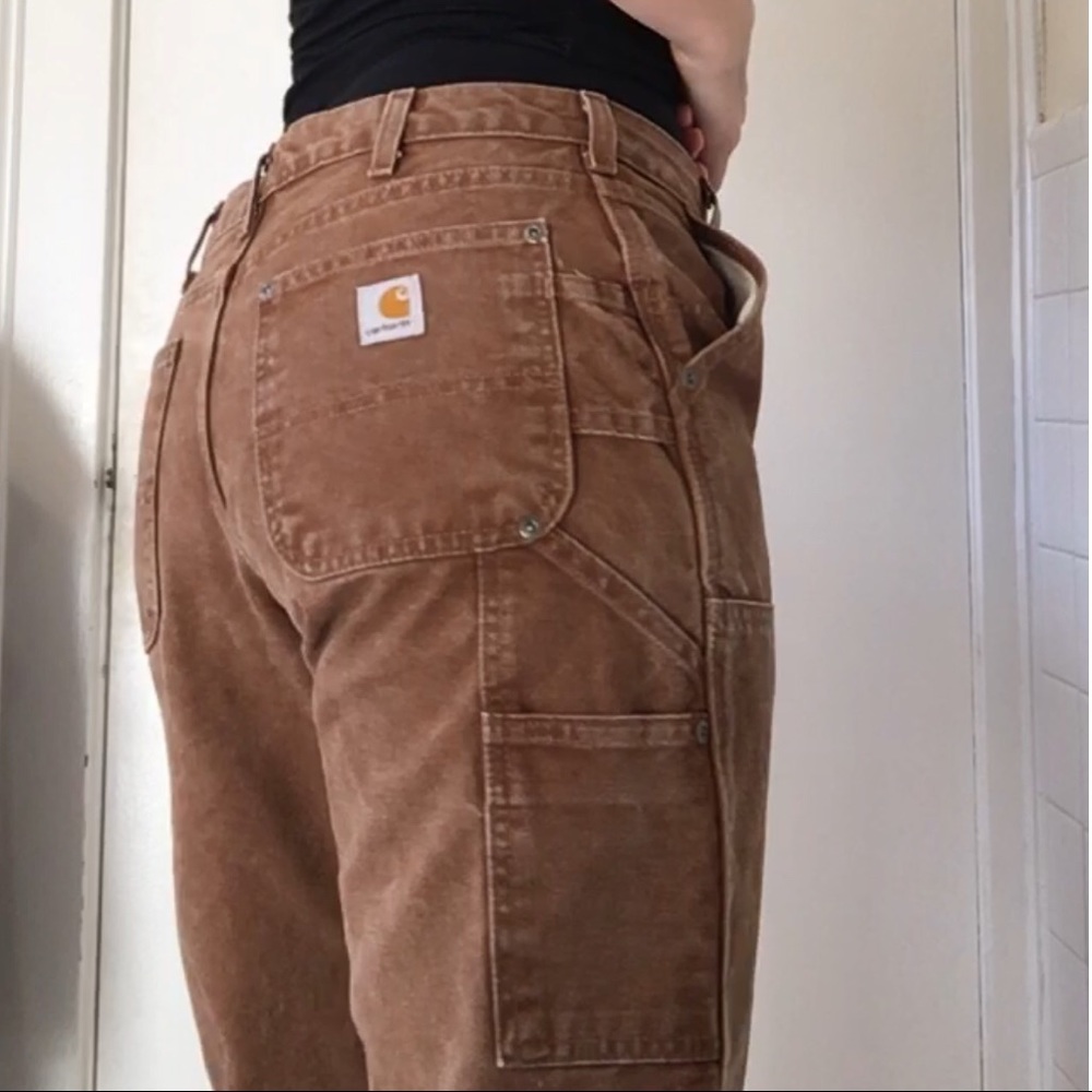 Vintage Carhartt Double Knee Cargo Tan Pants